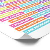 Positieve bevestiging | Ik ben bevestigend Poster (Hoek)