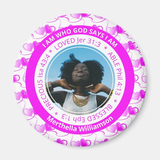 Positieve bevestiging ik ben Christelijk Magneet (Voorkant)