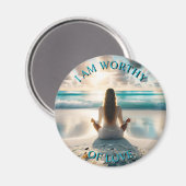 positieve bevestiging | Ik ben liefde waardig Magneet (Voorkant / Achterkant)