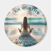 positieve bevestiging | Ik ben liefde waardig Magneet (Voorkant)