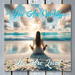 positieve bevestiging   Ik ben liefde waardig Perfect Poster