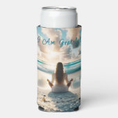 positieve bevestiging | Ik ben liefde waardig Seltzer Blikjeskoeler (Seltzer Voorkant)