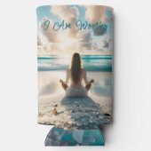 positieve bevestiging | Ik ben liefde waardig Seltzer Blikjeskoeler (Achterkant)