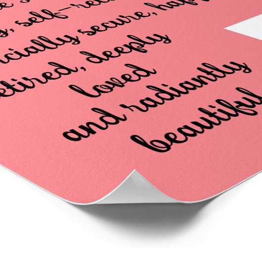 Positieve bevestiging - Ik ben radicaler mooi Poster (Hoek)