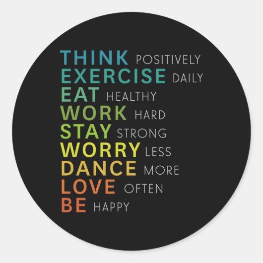 Positieve bevestiging Inspirerend motivatie Ronde Sticker (Voorkant)