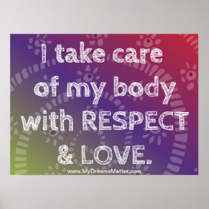 Positieve bevestiging is de meest perfecte lichaam poster