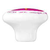 Positieve bevestiging Je bent uniek roze sinaasapp Keramische Knop (Zijkant)