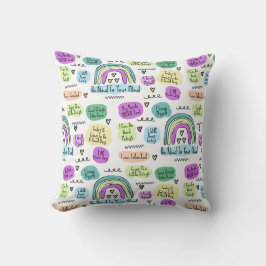 Positieve bevestiging kussen