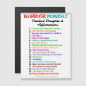 Positieve bevestiging Magnet - Warrior Mindset (Voorkant / Achterkant)
