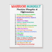 Positieve bevestiging Magnet - Warrior Mindset (Voorkant)