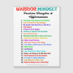 Positieve bevestiging Magnet - Warrior Mindset
