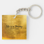 Positieve Bevestiging Marmer Paarse/Gold Sleutelhanger (Achterkant)