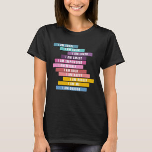 Positieve bevestiging Motivatie Inspiratie Mindes T-shirt