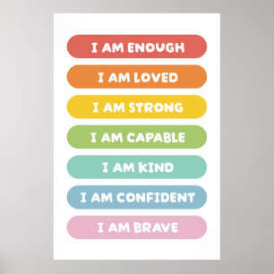 Positieve bevestiging poster