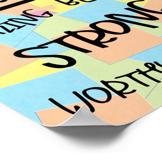 Positieve bevestiging poster (Hoek)