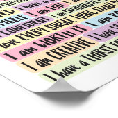 Positieve bevestiging poster (Hoek)