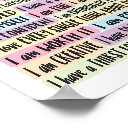 Positieve bevestiging poster (Hoek)