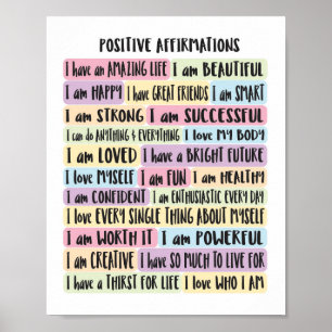 Positieve bevestiging poster
