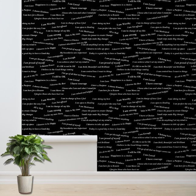 positieve bevestiging | Self Care Vision Board Behang (Creator heeft geüpload)