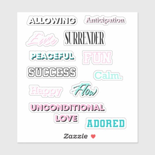 Positieve bevestiging Stickers 90 (Vel)