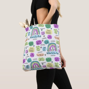 Positieve bevestiging tote bag