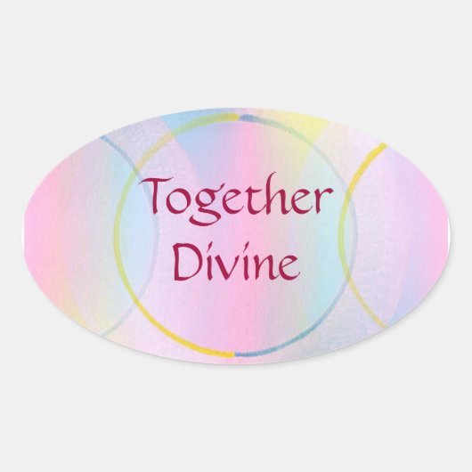 Positieve bevestiging van de goddelijke combinatie ovale sticker (Voorkant)