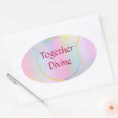Positieve bevestiging van de goddelijke combinatie ovale sticker (Envelop)