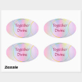 Positieve bevestiging van de goddelijke combinatie ovale sticker (Vel)