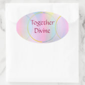 Positieve bevestiging van de goddelijke combinatie ovale sticker (Tas)