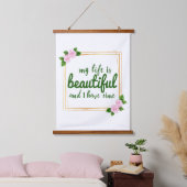 positieve bevestiging van werk en levensacceptatie hangend wandkleed (Slaapkamer)