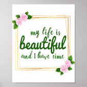 positieve bevestiging van werk en levensacceptatie poster (Voorkant)