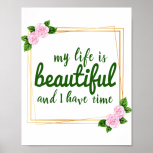 positieve bevestiging van werk en levensacceptatie poster