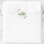 positieve bevestiging van werk en levensacceptatie ronde sticker (Tas)