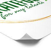 positieve bevestiging van werk poster (Hoek)