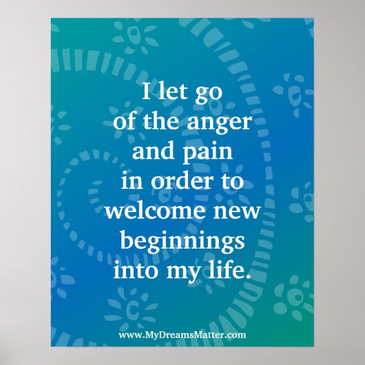 Positieve bevestiging vergiffenis hoger beheer poster (Voorkant)