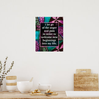 Positieve Bevestiging voor Stress bij Boosheidbehe Poster