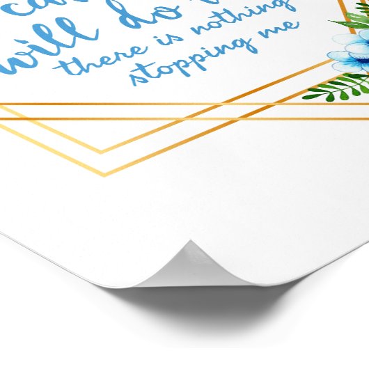 positieve bevestiging voor werk en zelfliefde poster (Hoek)