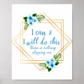 positieve bevestiging voor werk en zelfliefde poster (Voorkant)