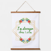 positieve bevestiging voor werk en zelfzorg hangend wandkleed (Voorkant)