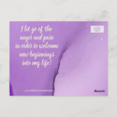 Positieve bevestiging zorgt ervoor dat pijn en pij briefkaart (Achterkant)