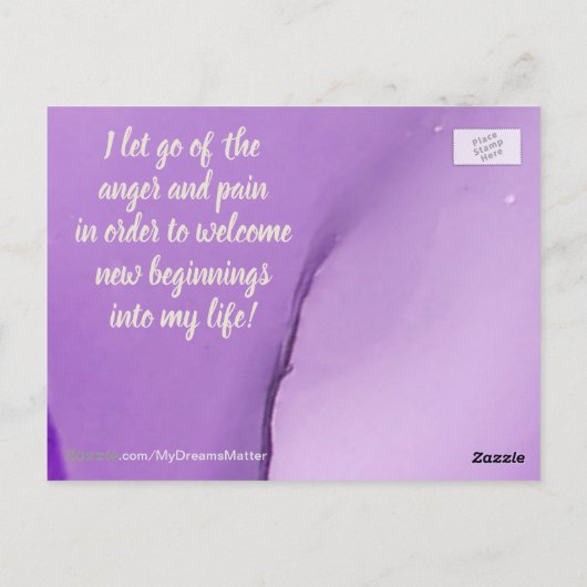 Positieve bevestiging zorgt ervoor dat pijn en pij briefkaart (Achterkant)