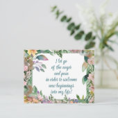 Positieve bevestiging zorgt ervoor dat pijn en pij briefkaart (Staand voorkant)