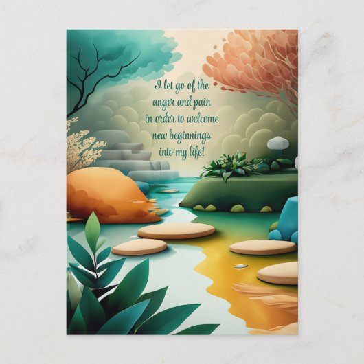 Positieve bevestiging zorgt ervoor dat pijn en pij briefkaart (Voorkant)