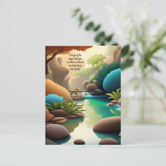 Positieve bevestiging zorgt ervoor dat pijn en pij briefkaart (Staand voorkant)