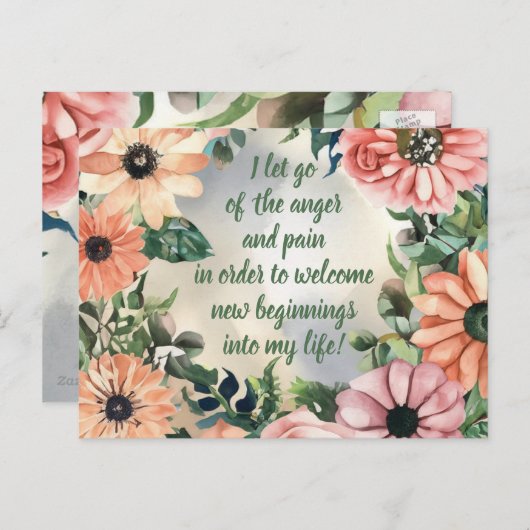 Positieve bevestiging zorgt ervoor dat pijn en pij briefkaart (Voorkant / Achterkant)