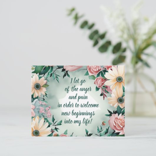 Positieve bevestiging zorgt ervoor dat pijn en pij briefkaart (Staand voorkant)