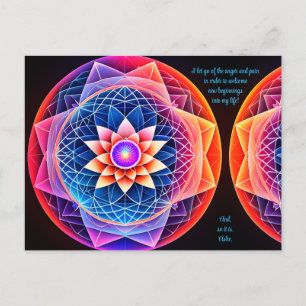 Positieve bevestiging zorgt ervoor dat pijn en pij briefkaart