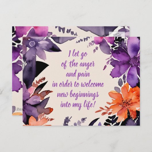 Positieve bevestiging zorgt ervoor dat pijn en pij briefkaart (Voorkant / Achterkant)