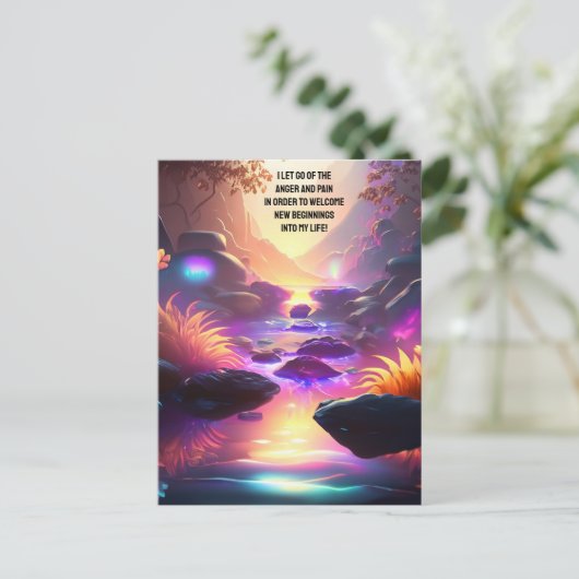 Positieve bevestiging zorgt ervoor dat pijn en pij briefkaart (Staand voorkant)