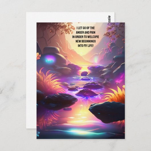 Positieve bevestiging zorgt ervoor dat pijn en pij briefkaart (Voorkant / Achterkant)